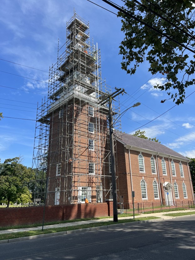 church steeple scaffolding